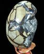 Septarian Dragon Egg Geode - Crystal Filled #73781-2